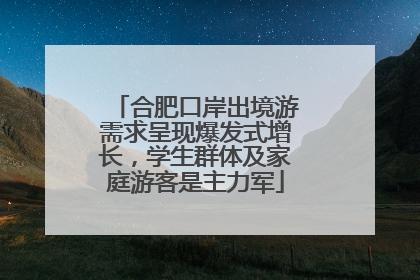 合肥口岸出境游需求呈现爆发式增长，学生群体及家庭游客是主力军