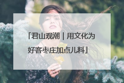 君山观潮｜用文化为好客枣庄加点儿料