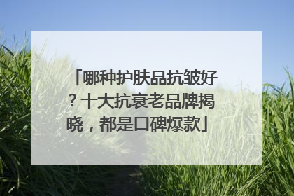 哪种护肤品抗皱好？十大抗衰老品牌揭晓，都是口碑爆款