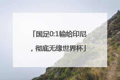国足0:1输给印尼，彻底无缘世界杯