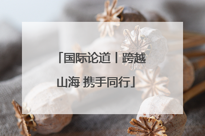 国际论道丨跨越山海 携手同行