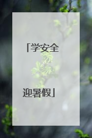 学安全 迎暑假