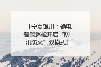 宁夏银川：输电智能巡检开启“防汛防火”双模式