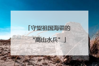 守望祖国海疆的“高山水兵”