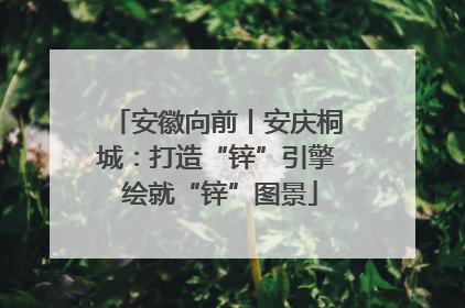 安徽向前丨安庆桐城：打造“锌”引擎 绘就“锌”图景