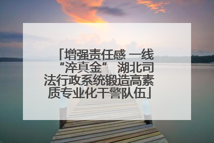 增强责任感 一线“淬真金” 湖北司法行政系统锻造高素质专业化干警队伍