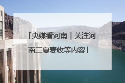 央媒看河南｜关注河南三夏麦收等内容