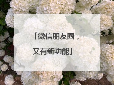 微信朋友圈，又有新功能