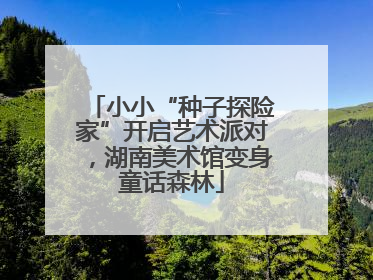 小小“种子探险家”开启艺术派对，湖南美术馆变身童话森林