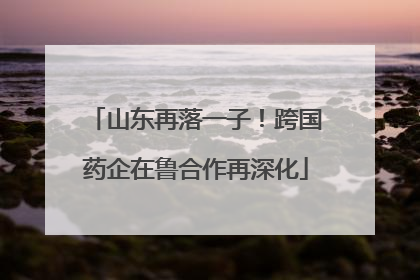 山东再落一子！跨国药企在鲁合作再深化
