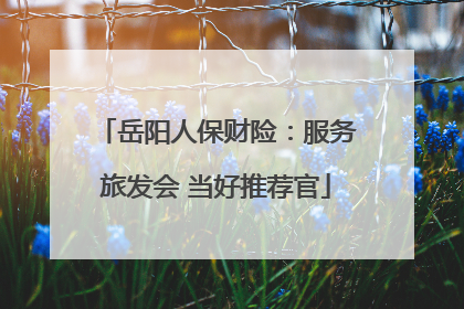 岳阳人保财险：服务旅发会 当好推荐官