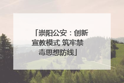 崇阳公安：创新宣教模式 筑牢禁毒思想防线