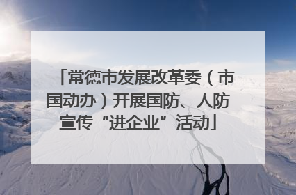 常德市发展改革委（市国动办）开展国防、人防宣传“进企业”活动