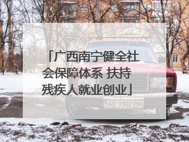 广西南宁健全社会保障体系 扶持残疾人就业创业