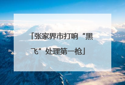 张家界市打响“黑飞”处理第一枪