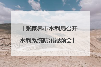 张家界市水利局召开水利系统防汛视频会