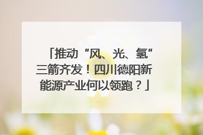 推动“风、光、氢”三箭齐发！四川德阳新能源产业何以领跑？