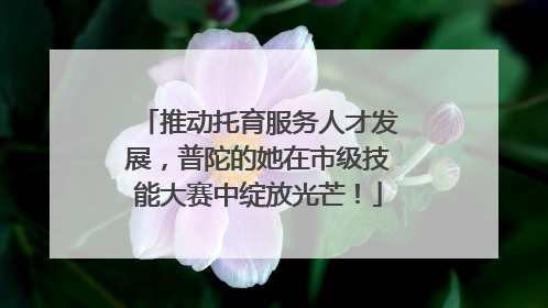 推动托育服务人才发展，普陀的她在市级技能大赛中绽放光芒！