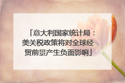 意大利国家统计局：美关税政策将对全球经贸前景产生负面影响