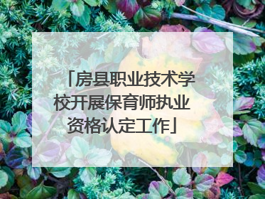 房县职业技术学校开展保育师执业资格认定工作