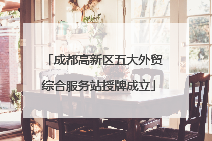 成都高新区五大外贸综合服务站授牌成立