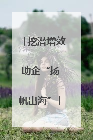 挖潜增效 助企“扬帆出海”