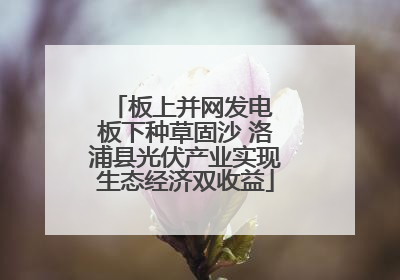 板上并网发电 板下种草固沙 洛浦县光伏产业实现生态经济双收益