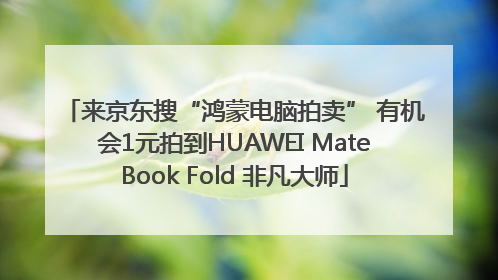 来京东搜“鸿蒙电脑拍卖” 有机会1元拍到HUAWEI MateBook Fold 非凡大师