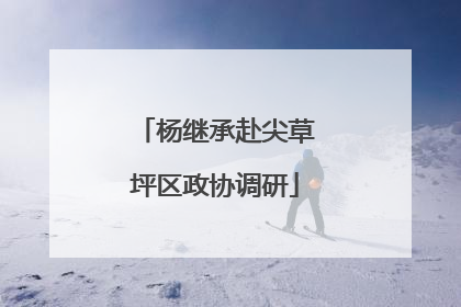 杨继承赴尖草坪区政协调研