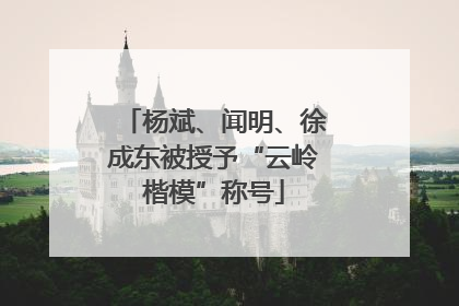 杨斌、闻明、徐成东被授予“云岭楷模”称号