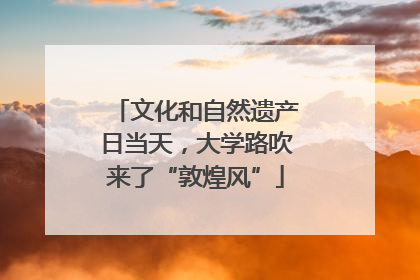文化和自然遗产日当天，大学路吹来了“敦煌风”