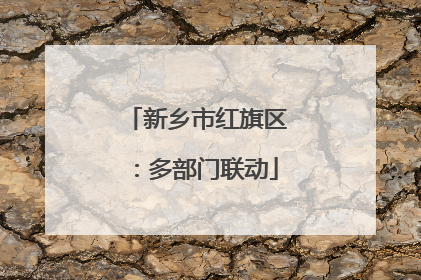 新乡市红旗区：多部门联动