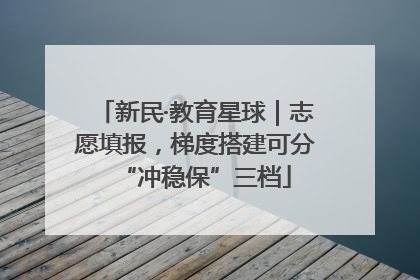 新民·教育星球｜志愿填报，梯度搭建可分“冲稳保”三档