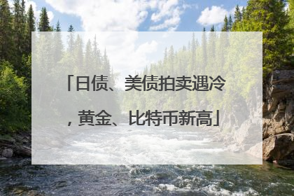 日债、美债拍卖遇冷，黄金、比特币新高