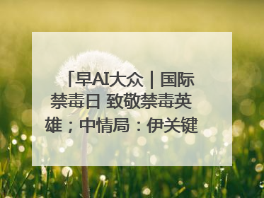 早AI大众｜国际禁毒日 致敬禁毒英雄；中情局：伊关键核设施被摧毁