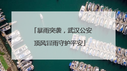 暴雨突袭，武汉公安顶风冒雨守护平安