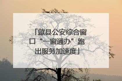 歙县公安综合窗口“一窗通办”跑出服务加速度