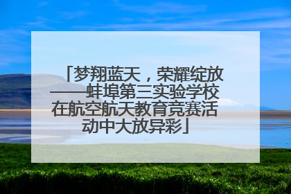 梦翔蓝天，荣耀绽放——蚌埠第三实验学校在航空航天教育竞赛活动中大放异彩