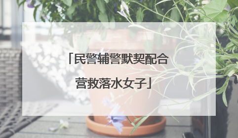 民警辅警默契配合 营救落水女子