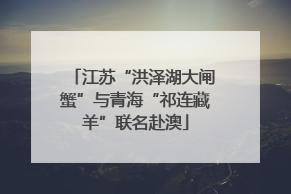 江苏“洪泽湖大闸蟹”与青海“祁连藏羊”联名赴澳