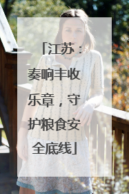 江苏：奏响丰收乐章，守护粮食安全底线