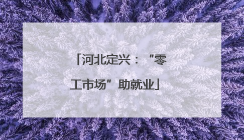 河北定兴：“零工市场”助就业