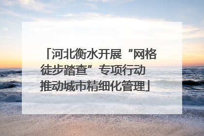 河北衡水开展“网格徒步踏查”专项行动 推动城市精细化管理
