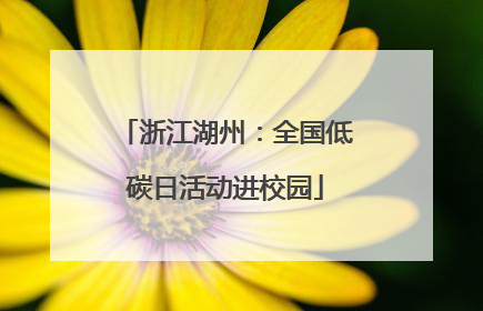 浙江湖州：全国低碳日活动进校园