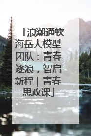 浪潮通软海岳大模型团队：青春逐浪，智启新程｜青春思政课