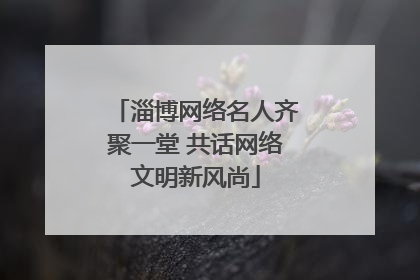 淄博网络名人齐聚一堂 共话网络文明新风尚