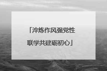 淬炼作风强党性 联学共建砺初心