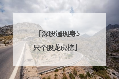 深股通现身5只个股龙虎榜