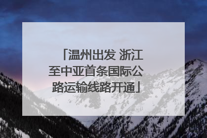 温州出发 浙江至中亚首条国际公路运输线路开通