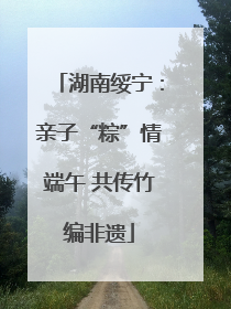 湖南绥宁：亲子“粽”情端午 共传竹编非遗